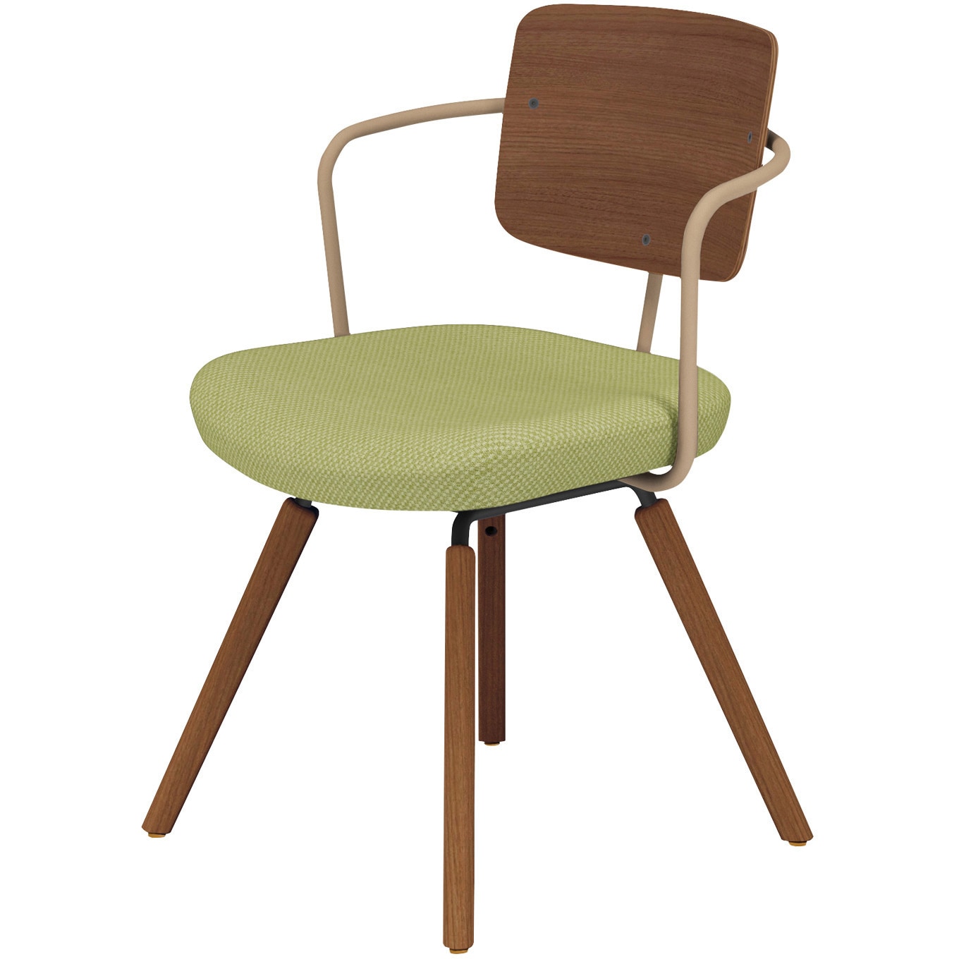 K16-R04CZ-ZV3RX1 オフィスチェアー リーテ 木脚 フレームタイプ 背合板(配送・組立サービス付き) コクヨ 組立・設置・取付 <背>ブラウン<座>グラスグリーン色   K16-R04CZ-ZV3RX1
