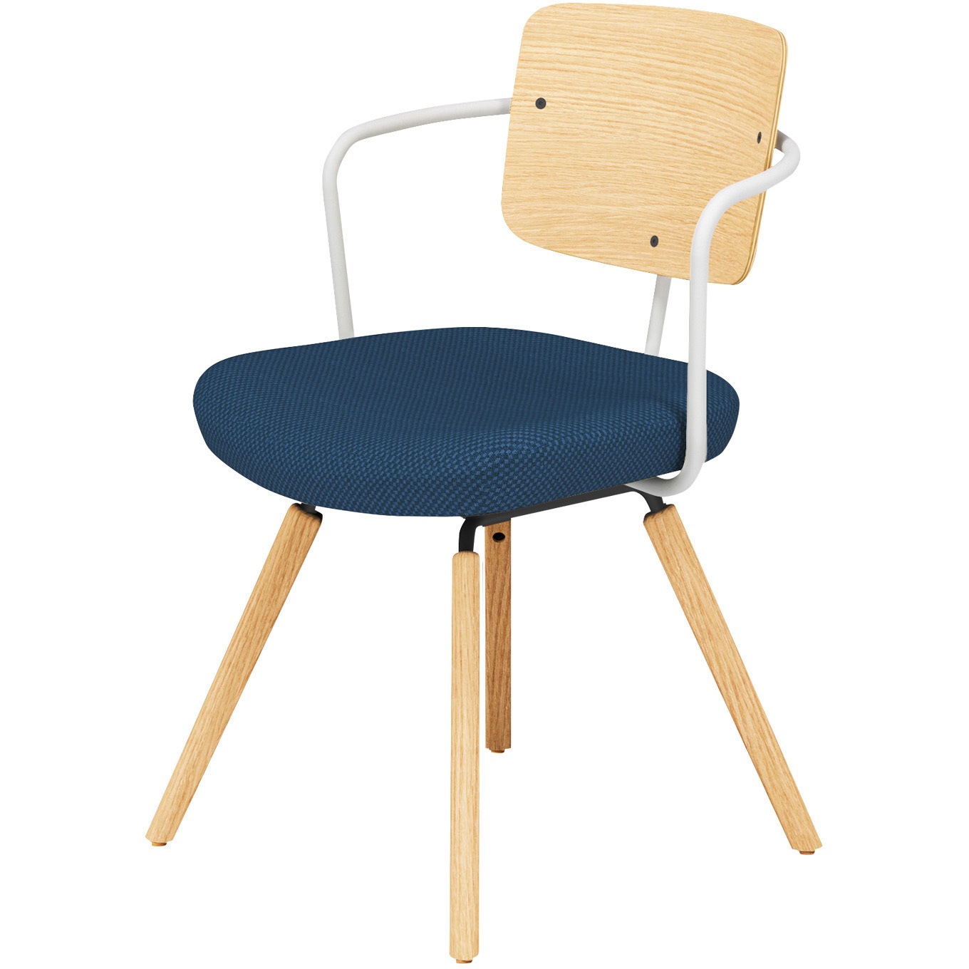 K16-D04CZ-WT7DX1 オフィスチェアー リーテ 木脚 フレームタイプ 背合板(配送・組立サービス付き) コクヨ 組立・設置・取付 <背>ナチュラル<座>ネイビー色   K16-D04CZ-WT7DX1