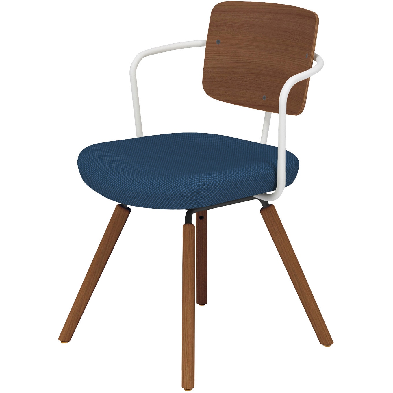 K16-R04CZ-WT7RX1 オフィスチェアー リーテ 木脚 フレームタイプ 背合板(配送・組立サービス付き) コクヨ 組立・設置・取付 <背>ブラウン<座>ネイビー色   K16-R04CZ-WT7RX1