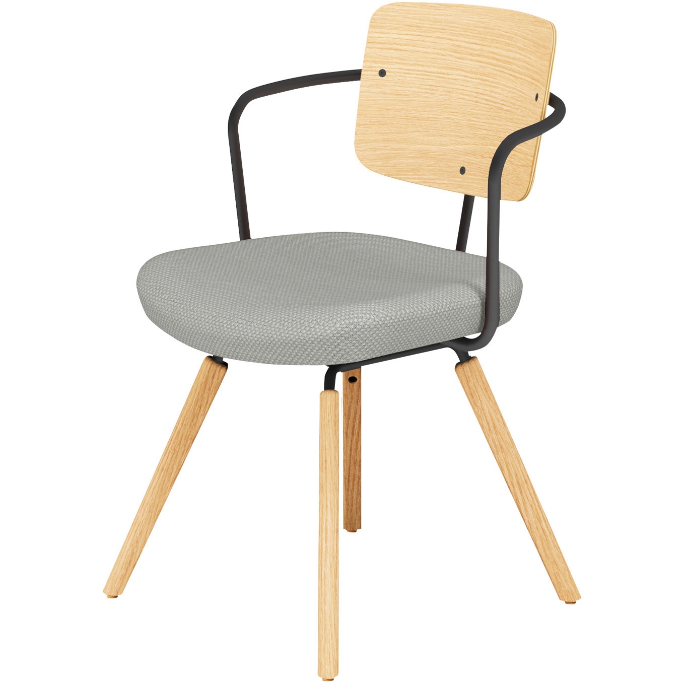 K16-D04CZ-BE2DX1 オフィスチェアー リーテ 木脚 フレームタイプ 背合板(配送・組立サービス付き) コクヨ 組立・設置・取付 <背>ナチュラル<座>ライトグレー色   K16-D04CZ-BE2DX1