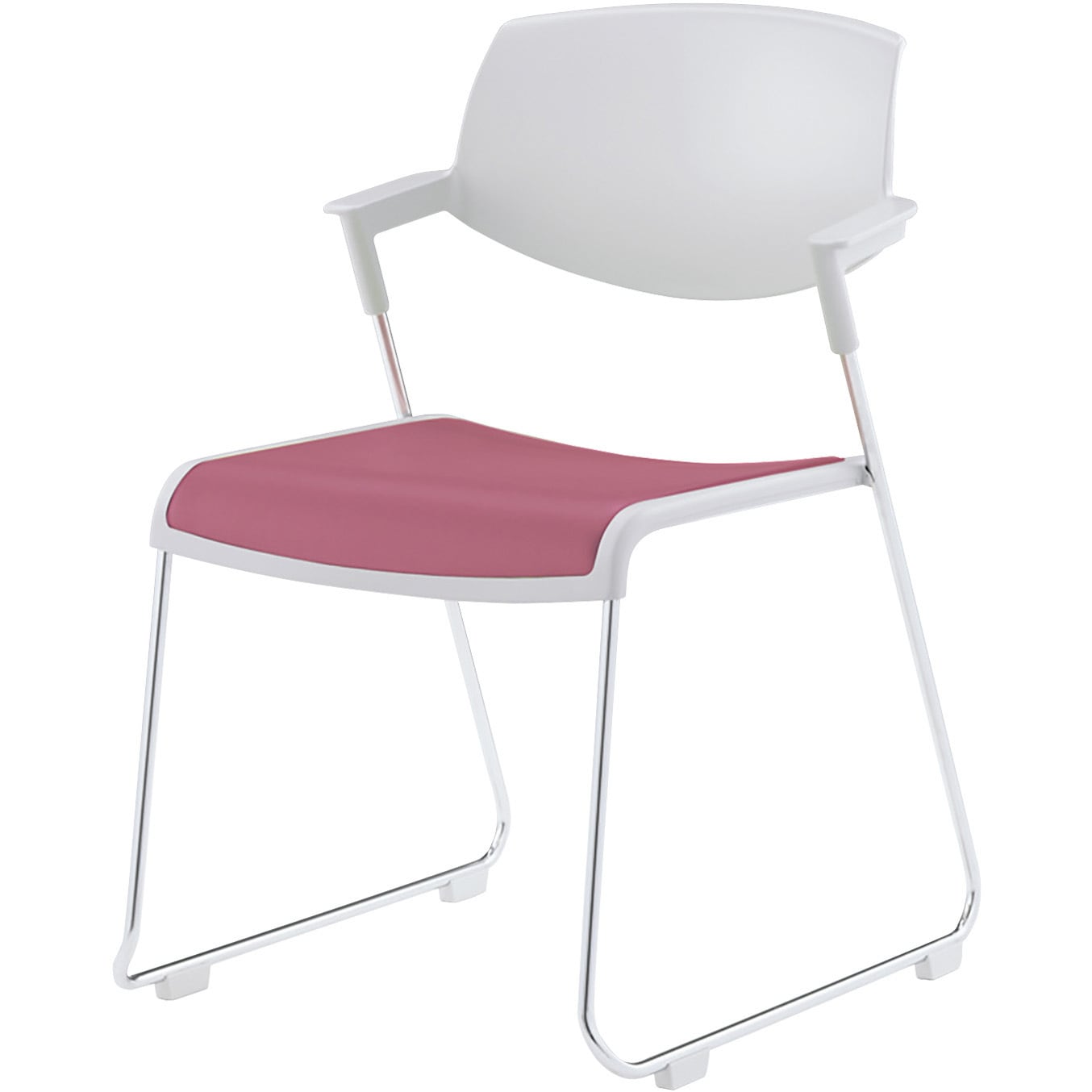 CK-M620E2VZ94 会議イス サティオ 背樹脂 ライトグレーシェル メッキ脚(配送・組立サービス付き) コクヨ 組立・設置・取付