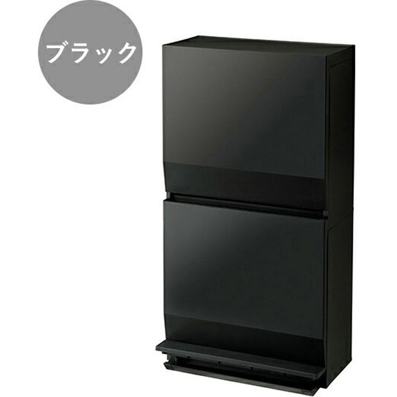 GSLW021 SOLOW ソロウ 分別ストッカー ゴミ箱 薄型 リス ブラック色 1