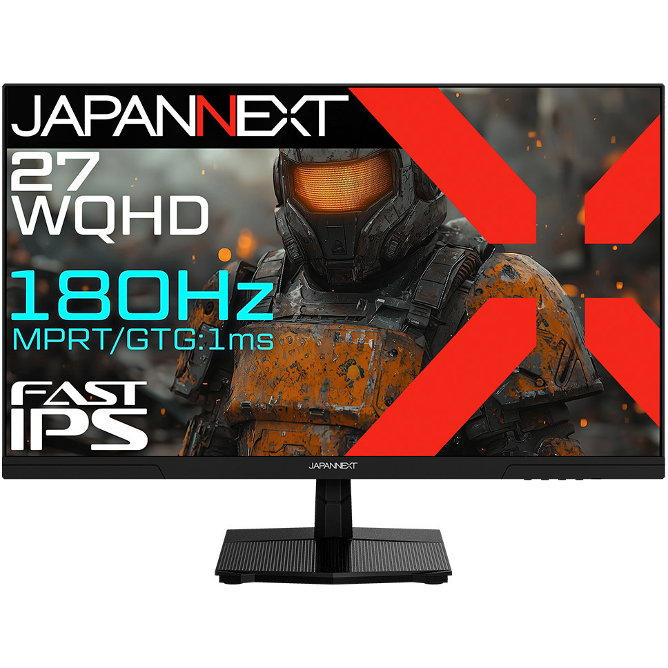 JN-i27G180Q ゲーミング27型/3840×2160/HDMI×1、DP×1、Type-C×1/ブラック/スピーカー有/2年保証 JAPANNEXT 解像度2560×1440 パネル駆動方式FAST IPS 非光沢 24,805円