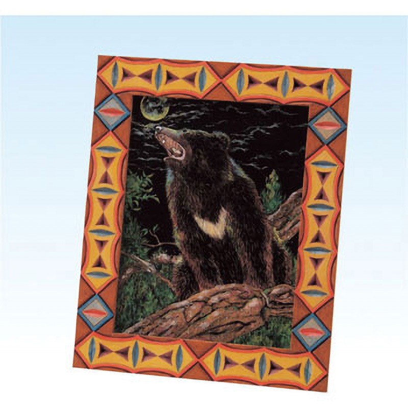 ガラス画と額縁 13547 アートガラス木彫額縁セット 大 1個 アーテック[学校教材・教育