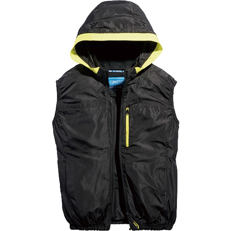 05572 05572 フレッシフードベスト S-AIR(シンメン) ブラック色 サイズLL