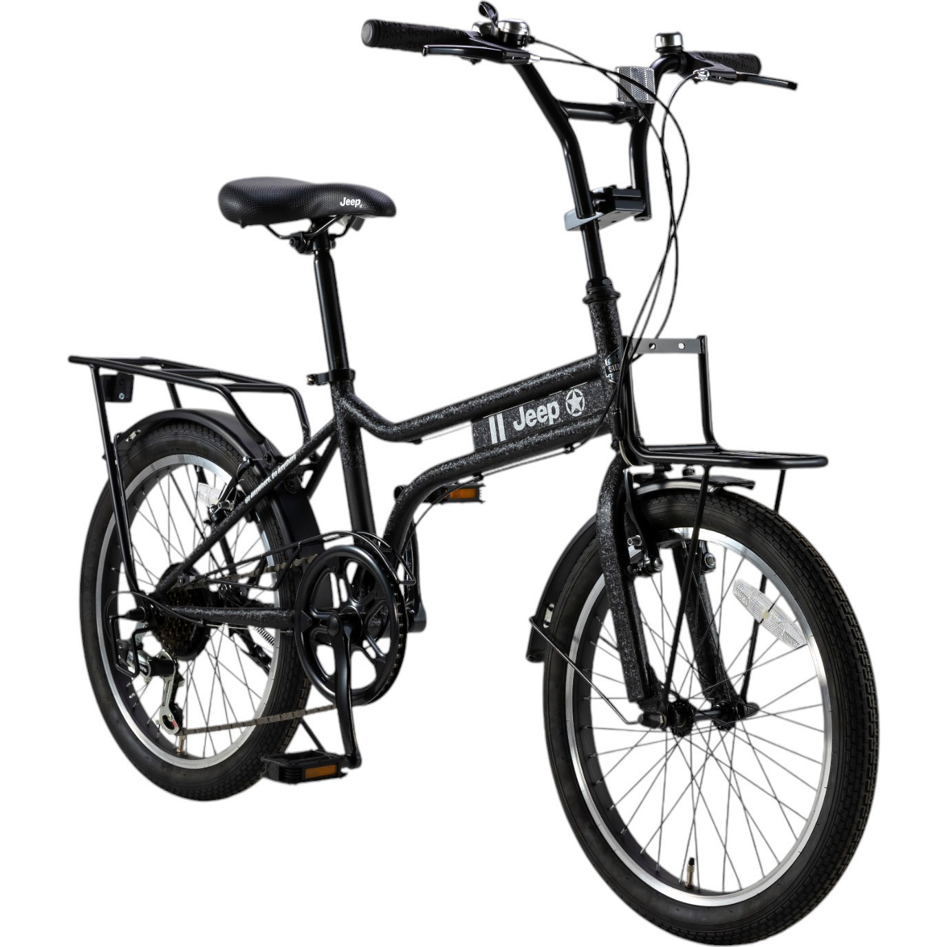 JE-206MX-TCBT-BK 防災サイクル 20型6段変速付きミニベロ MINI VELO