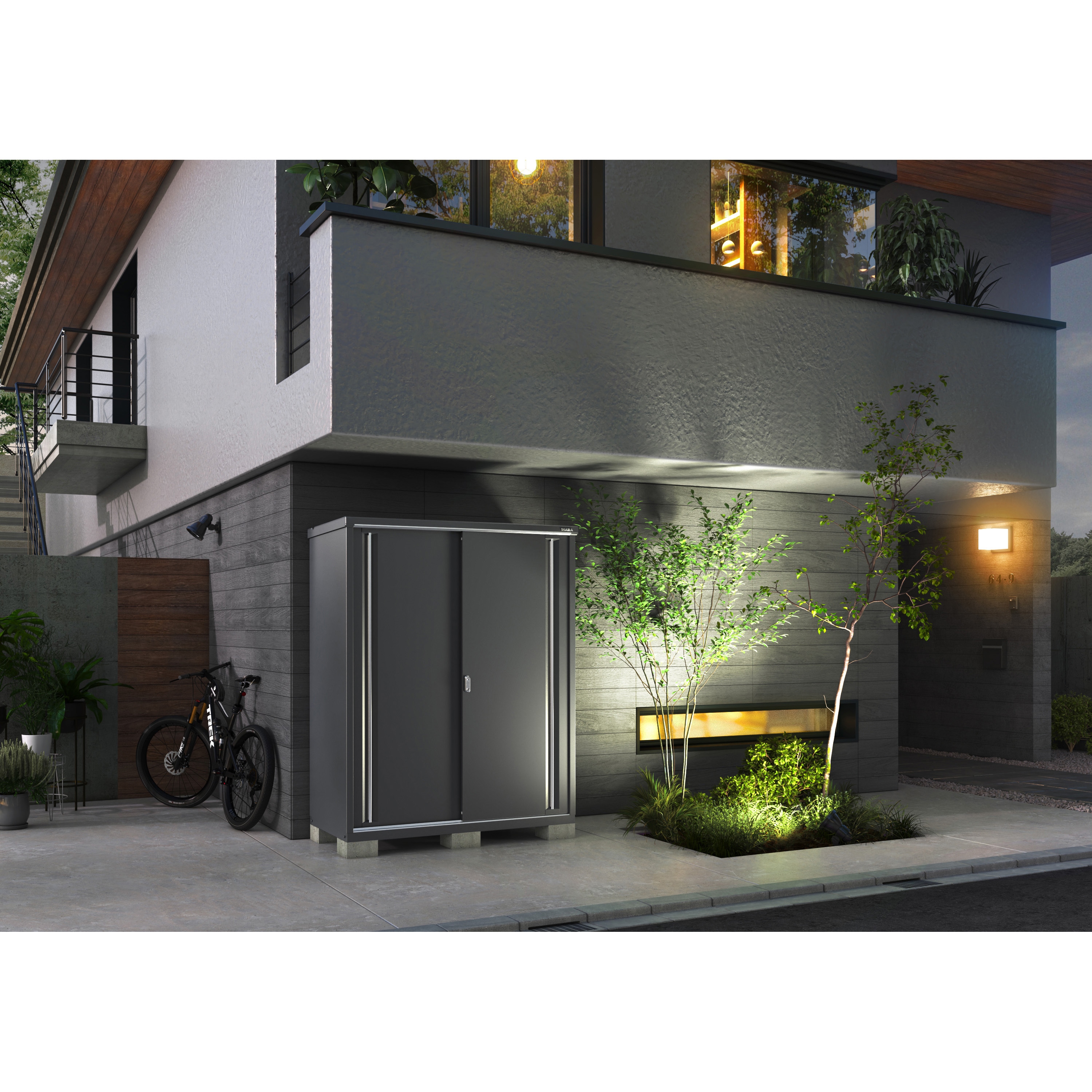 『配送は関東・東海限定』イナバ物置 MJX／シンプリー MJX-119EP CG 長もの収納タイプ『屋外用収納庫 DIY向け 小型 物置』『追加金額で 関東限定] イナバ物置 MJX-094AF シンプリー 収納庫 MJX 全面棚タイプ