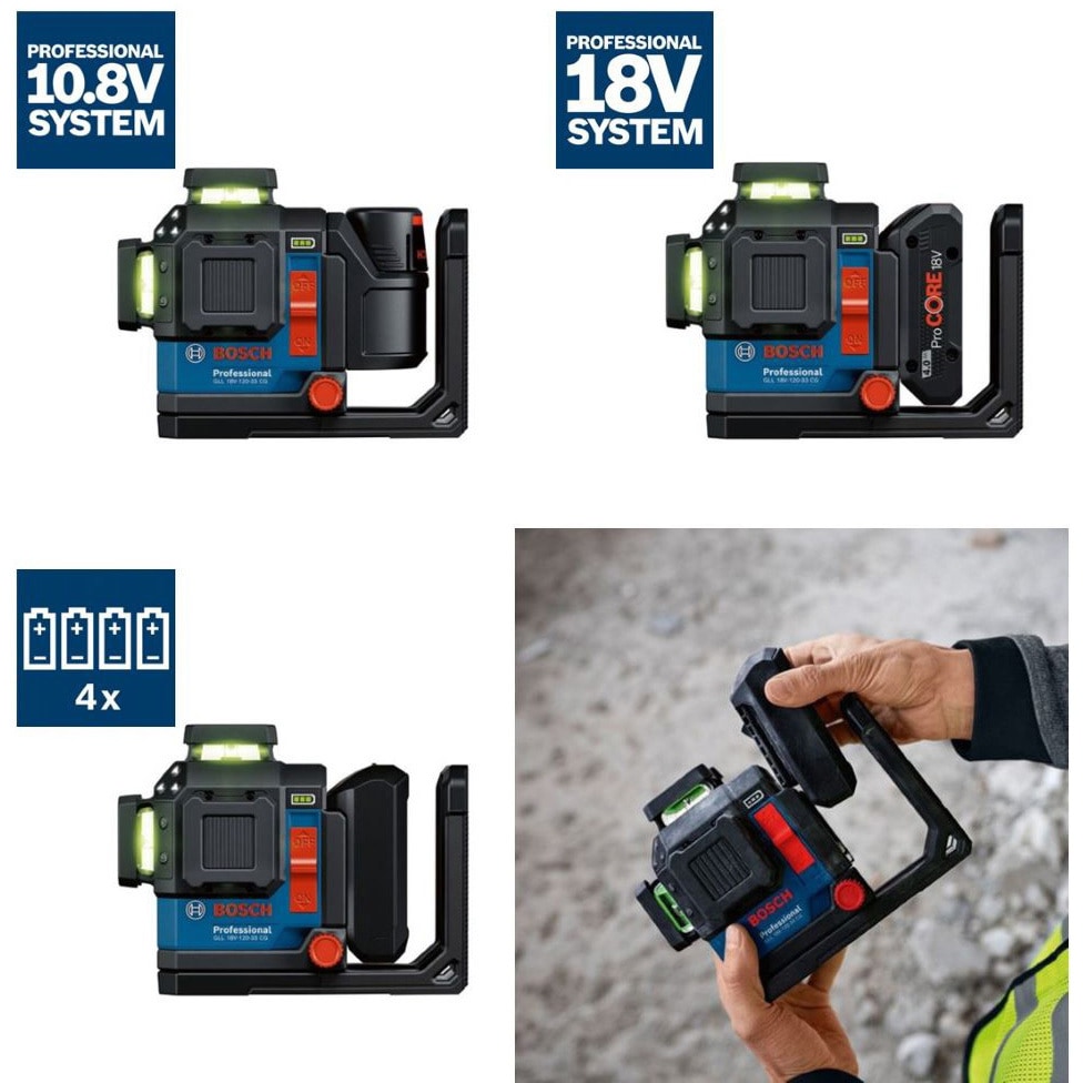 GLL18V-120-33CGBASET レーザー墨出し器 1台 BOSCH(ボッシュ) 【通販