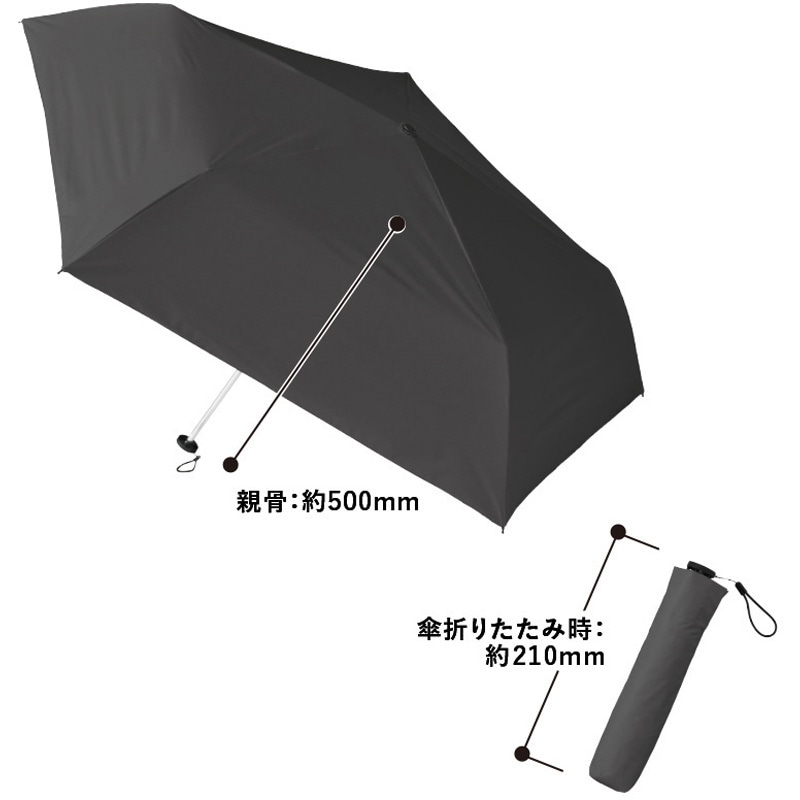 TU-0004-006 超軽量スリム遮光折りたたみ傘 MARKLESS STYLE ネイビー色  1セット(5本) TU-0004-006