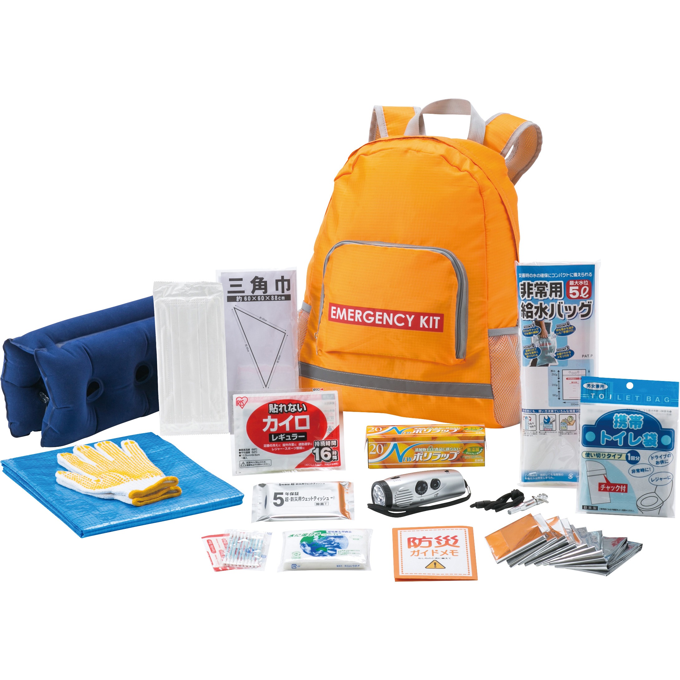 8-800D 安心防災17点セット 岸田産業 一人用