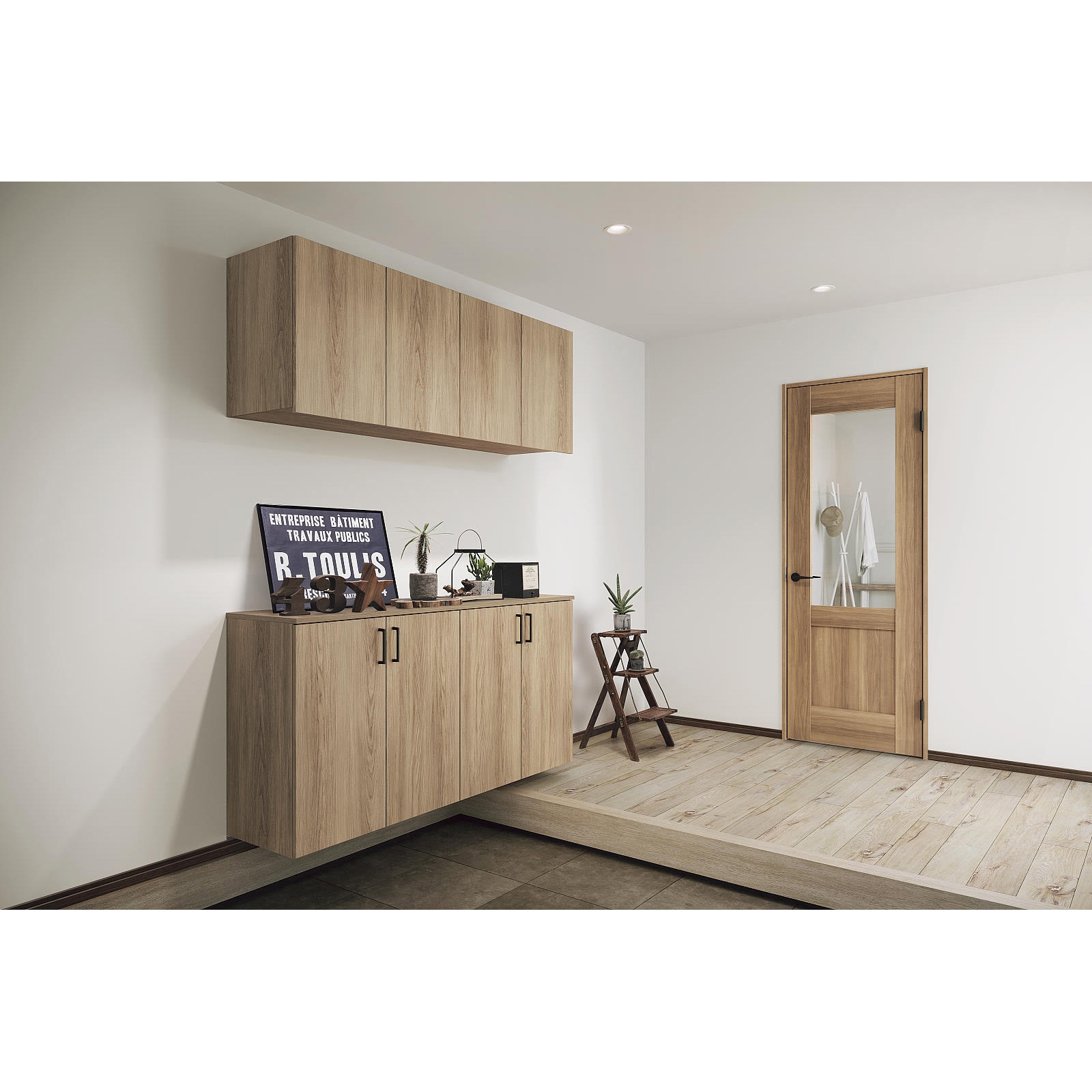 XQCE4S24FTRV 玄関収納コンポリア 天袋ユニット(H570) 4.5型(取っ手