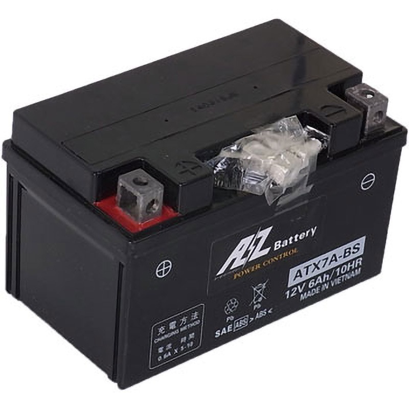 ATX7A-BS AZ高始動カルシウムバッテリー(液入タイプ) AZ BATTERY 12V