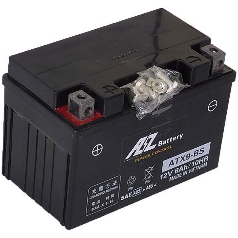 ATX9-BS AZ高始動カルシウムバッテリー(液入タイプ) AZ BATTERY 12V