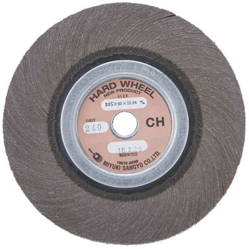 FWH2052519-400 ハードホイール ミユキ産業 粒度400 外径205mm穴径19.05mm 1個 FWH2052519-400