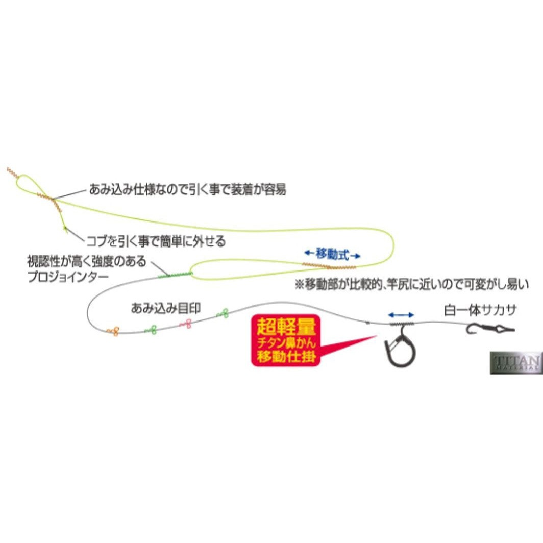 0.25 SR-46 天糸移動完全仕掛 フロロ水中糸仕様 1個 OWNER(オーナー