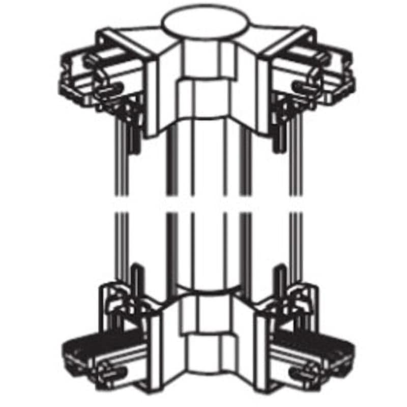 HFE-V-BC3-16 シンプレオ フェンス 形材 目隠しコーナー継手 T160 YKK AP ブラウン色   HFE-V-BC3-16