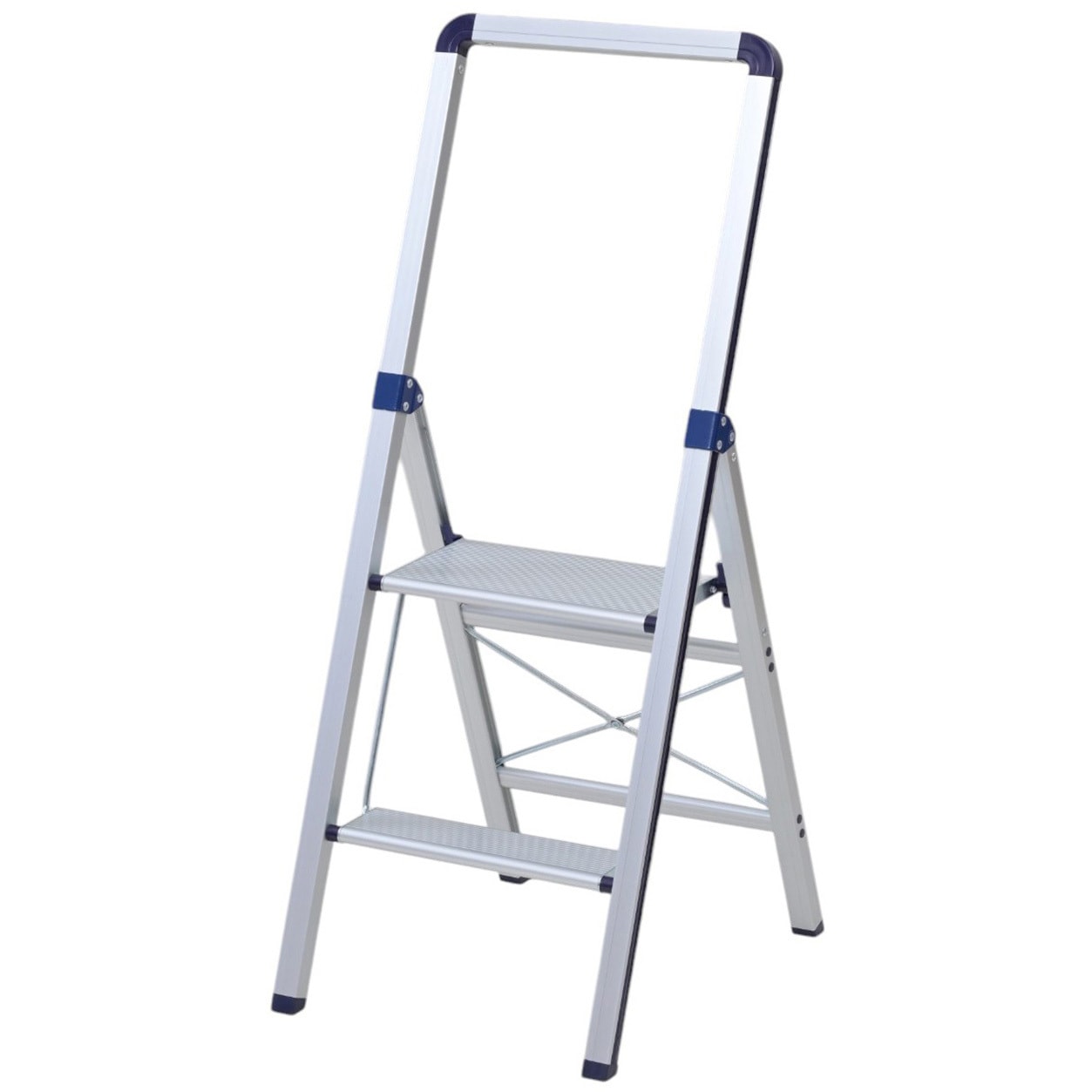 YM-BF02SG(DBL) アルミ製 上枠付き スリム踏み台 1台 YAMAZEN(山善) 【通販モノタロウ】