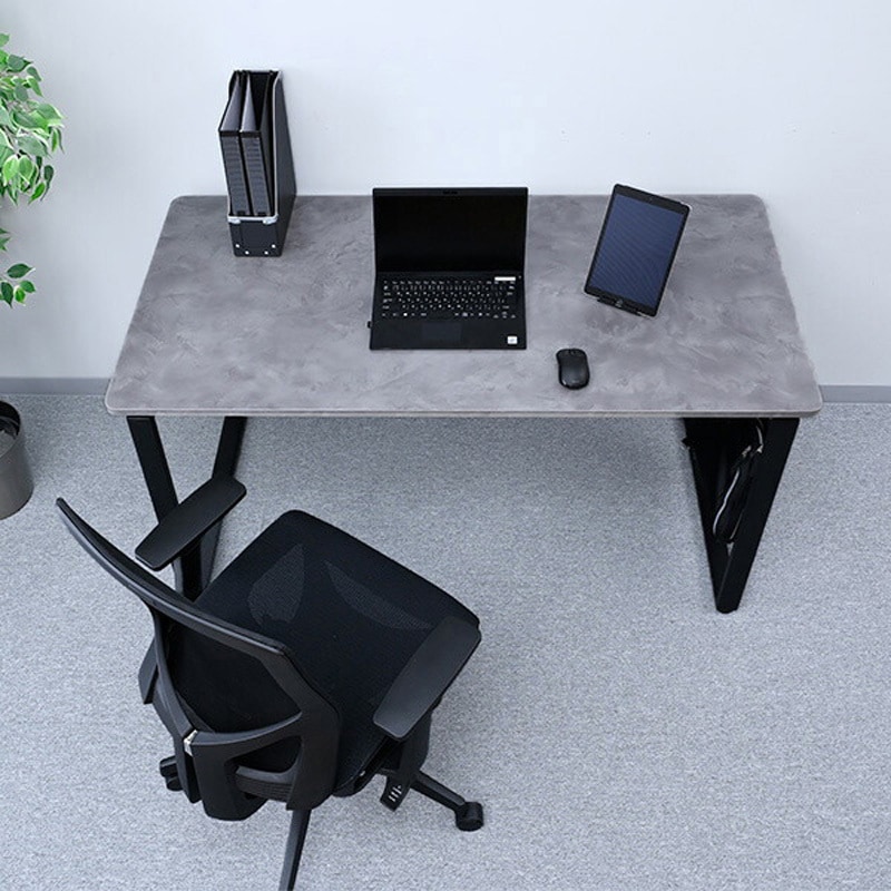 ELD-T1470(SLGY)+FUD-FS(MBK) オフィスデスク スタンダード天板 幅100