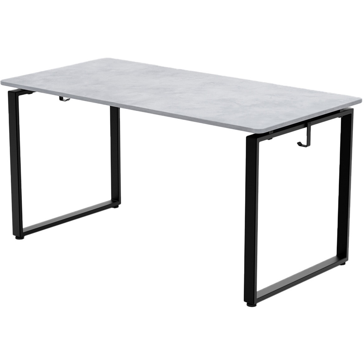 ELD-T1400(SLGY)+FUD-FS(MBK) オフィスデスク スタンダード天板 幅100