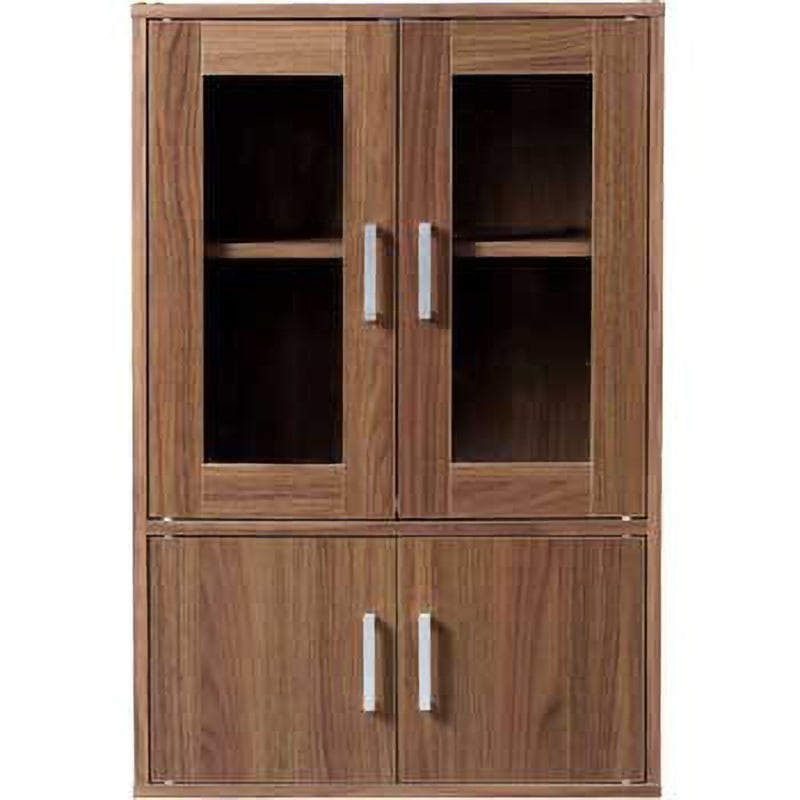 GKN-9060 ガラスキャビネット アイリスオーヤマ ウォールナット色 幅