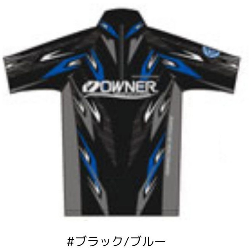オーナー 半袖ストレッチシャツ 4L ブラック/ブルー 4Lサイズ 半袖ストレッチシャツ OWNER(オーナーばり) 衣料 #ブラック