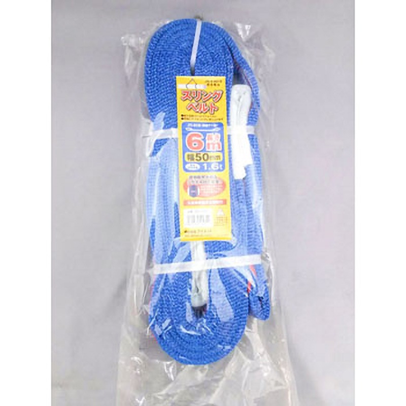 DS5060 スリングベルト アイネット JIS-IIIE型 荷重(t):1.6(最大) ベルト幅50mm全長6m  DS5060