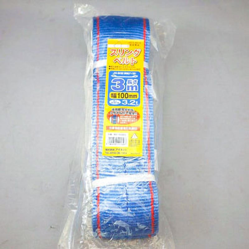 DS10030 スリングベルト アイネット JIS-IIIE型 荷重(t):3.2(最大) ベルト幅100mm全長3m  DS10030
