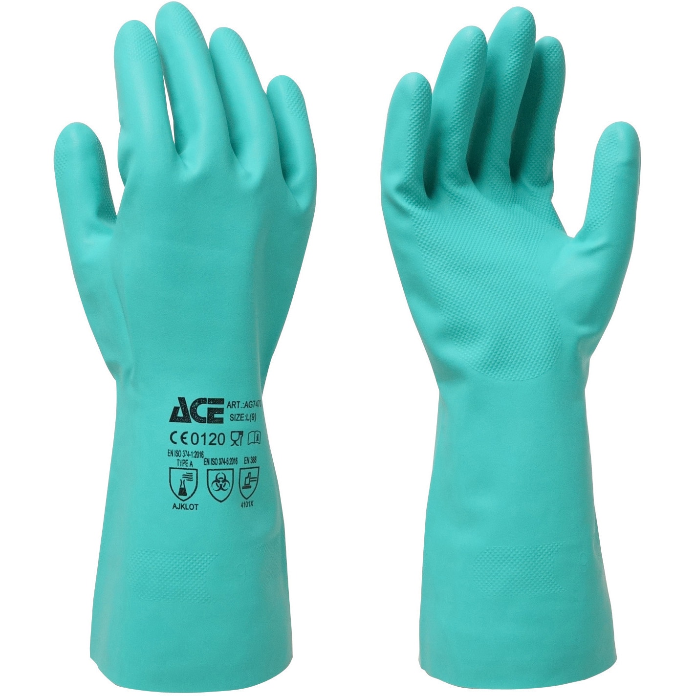 AG7470 ニトリル耐化学薬品手袋 ソルベントガード ACE GLOVE(エース