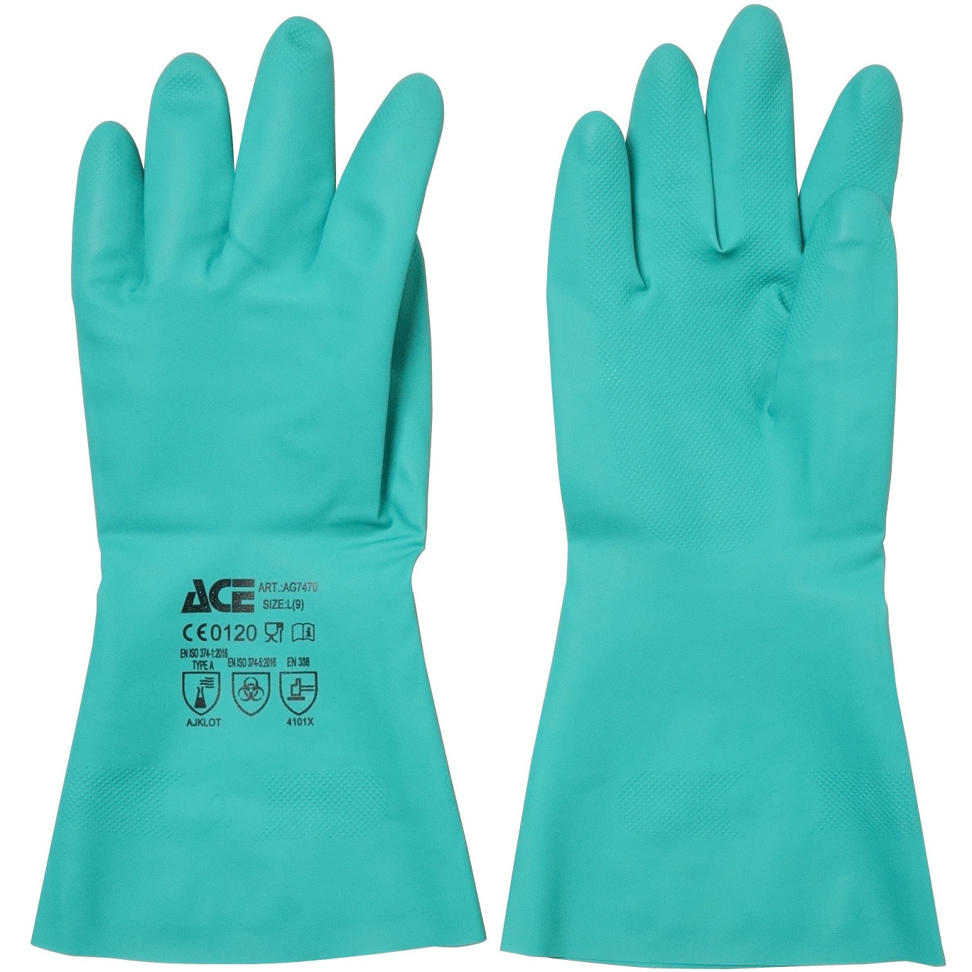 AG7470 ニトリル耐化学薬品手袋 ソルベントガード ACE GLOVE(エース