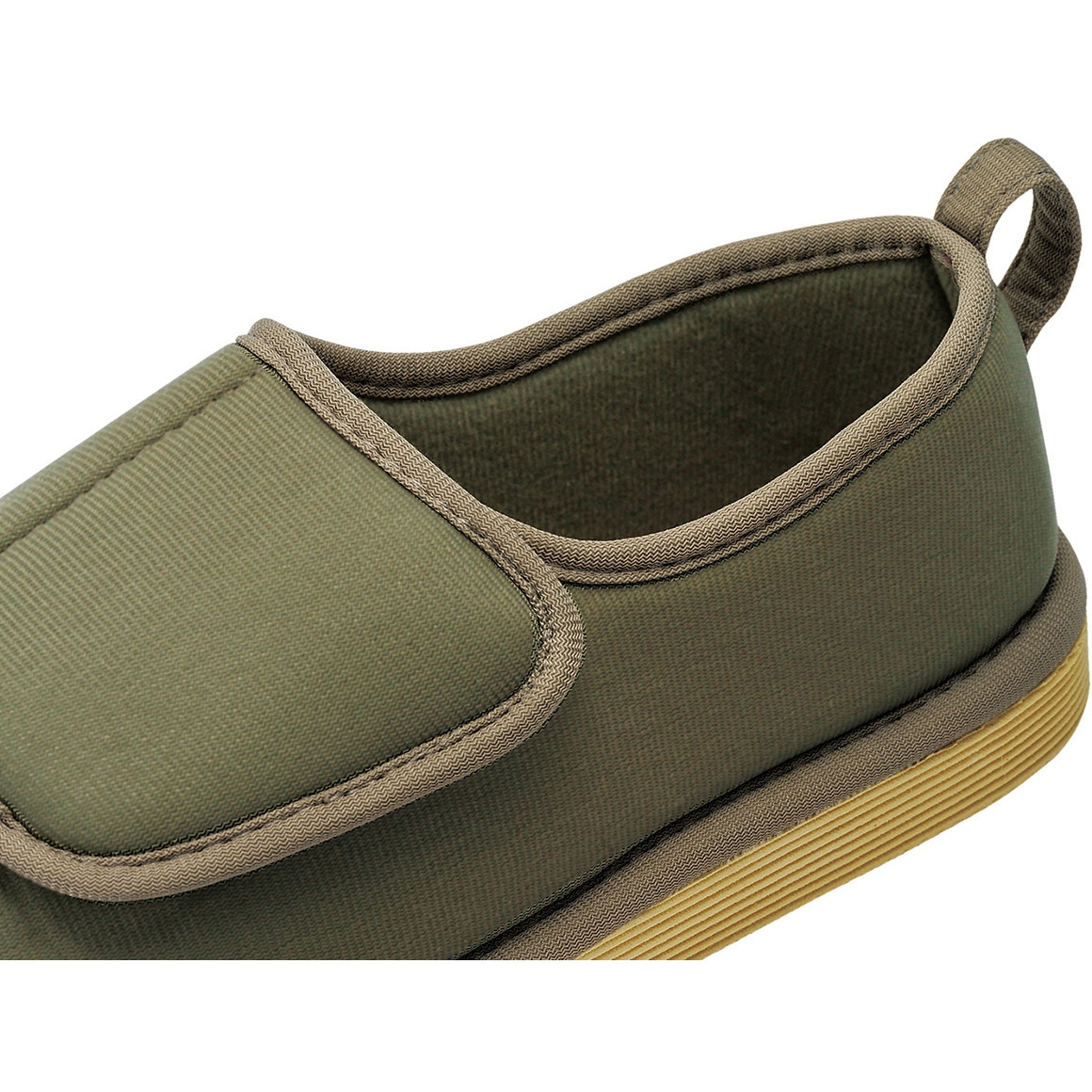 091244 転倒予防シューズ つま先なし 竹虎 うぐいす色 サイズ24.0