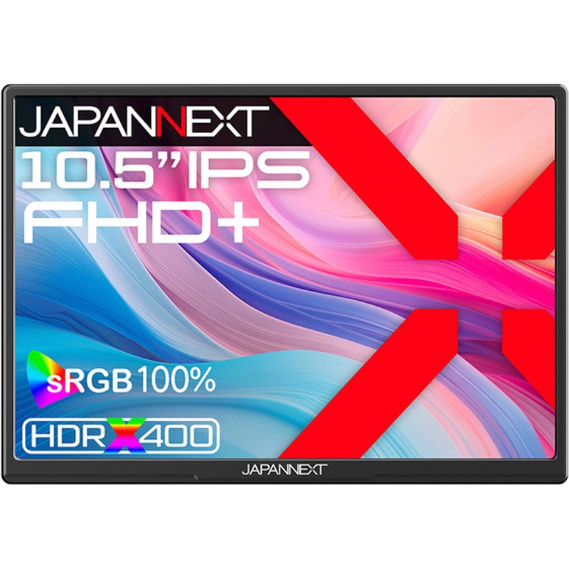 JN-MD-IPS105FP モバイルディスプレイ 10.5型/1920×1280/ブラック JAPANNEXT スピーカーあり「1W×2」 入力端子HDMI×1/Type-C×2