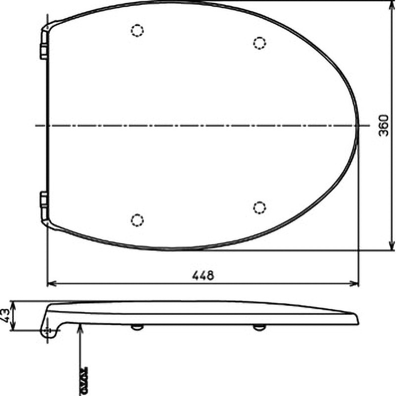 TCH795-1R#NB2 便ふた組品(エロンゲート) 1個 TOTO 【通販モノタロウ】