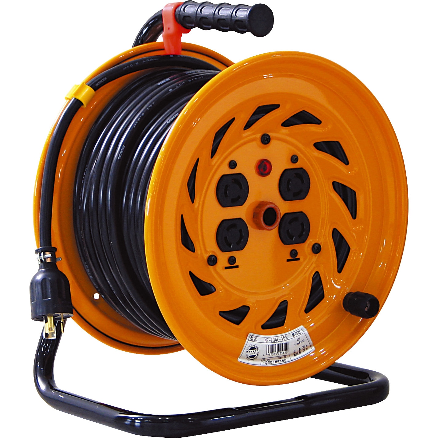 NF-E34L-15A ロック(引掛)式コンセントドラム 日動工業 長さ30m  NF-E34L-15A