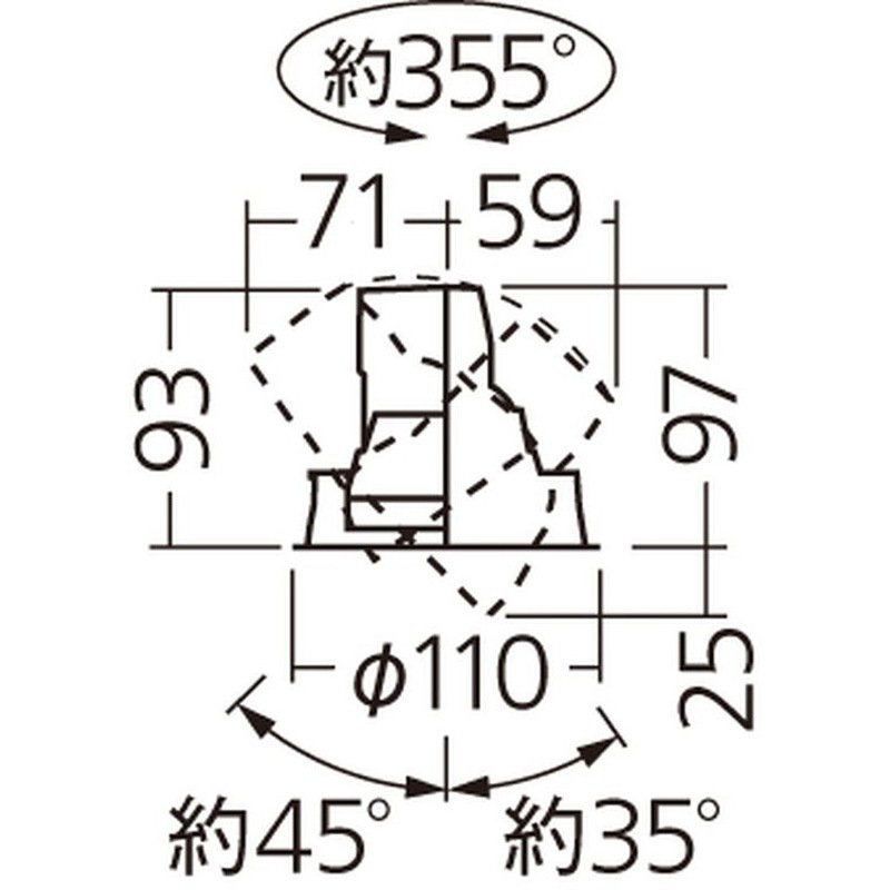 NSN62213W 天井埋込型  ユニバーサルダウンライト J12V50形(35W)器具相当 浅型10H  12Vミニハロゲン電球50形1灯器具相当 1台 Panasonic(パナソニック) 【通販モノタロウ】 loantap.thearks.in