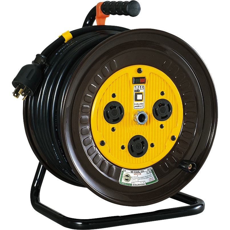電線ドラム　L3-5 ND-E320L-20A 三相200Vロック(引掛)式ドラム 日動工業 SVCT 3口