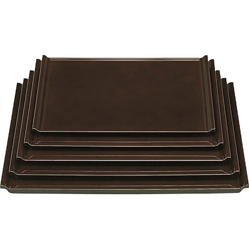 B-16-7 宴盆 ノンスリップ加工 若泉漆器 溜色 寸法63.3×49×2.5cm  B-16-7