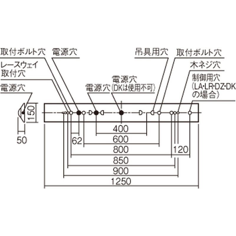 XFX460AUNLA9 天井直付型 一体型 LED ベースライト Dスタイル 富士型