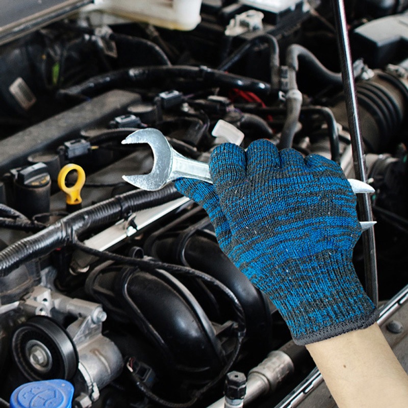 203135 10ゲージ軍手 GUARD 12双入 ミタニコーポレーション 杢ブルー色