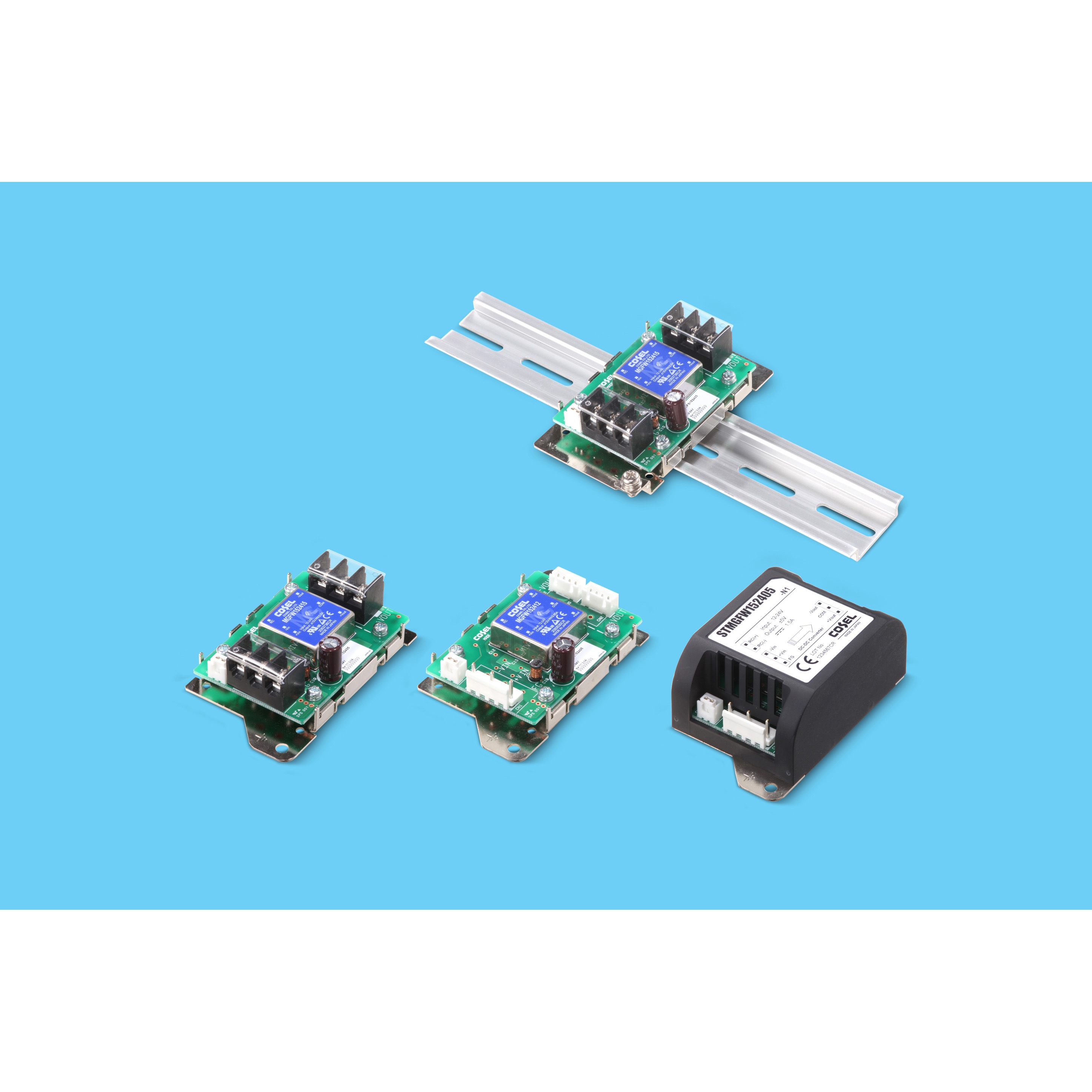 STMGFW152405-JN3 DC/DCコンバータ STMGFWシリーズ コーセル カバー付き/DINレール直付き 15W 1.5A DC24V