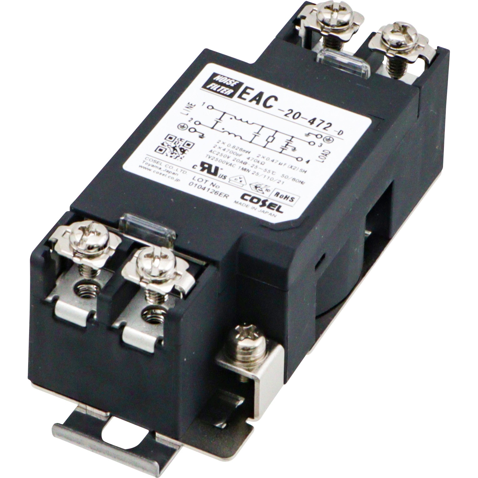 EAC-20-472 シリーズ コーセル ノイズフィルタ 【通販モノタロウ】