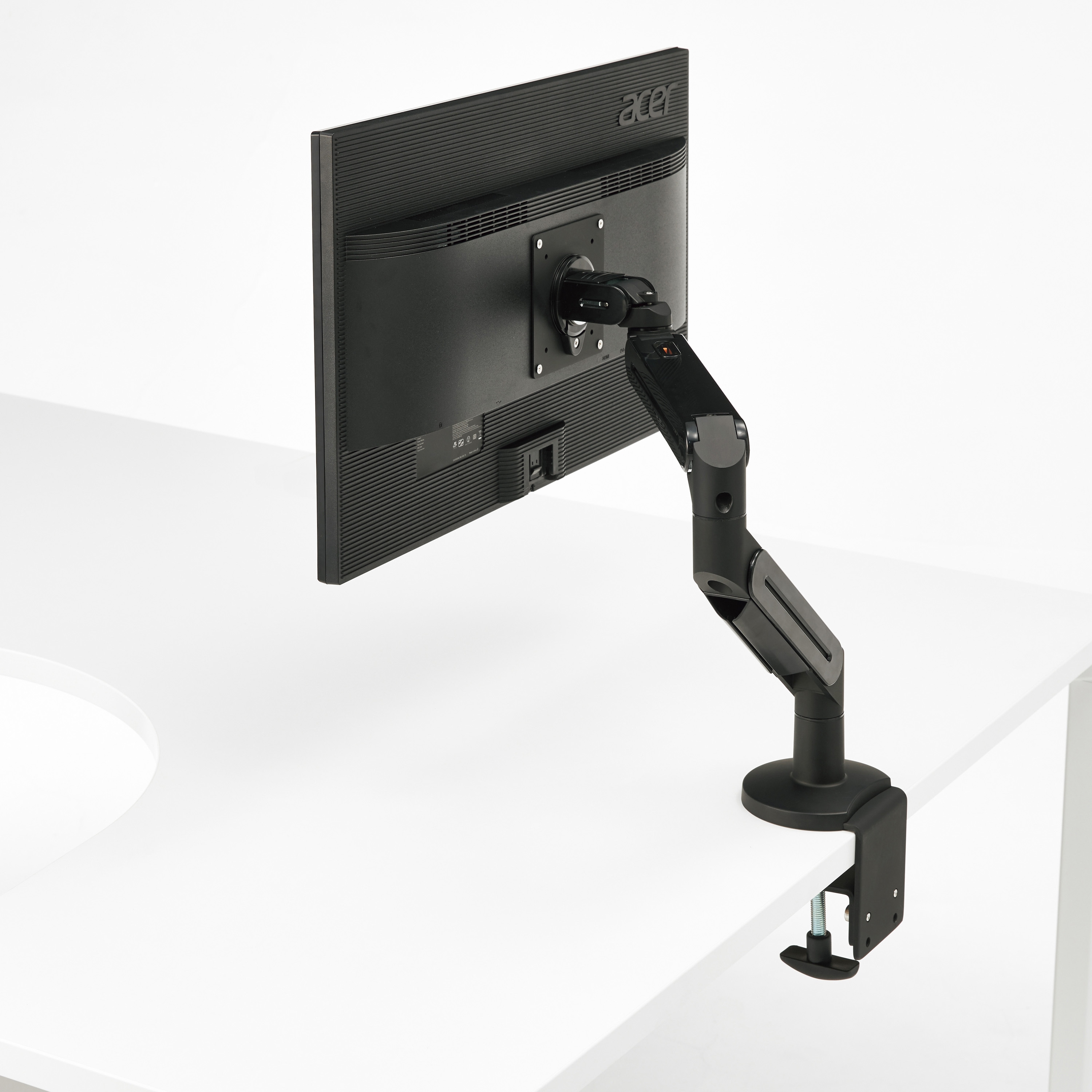 51951010 ディスプレイ金具 モニターアームEG 下締めクランプ1A BK 内田洋行 ブラック色 荷重7kg