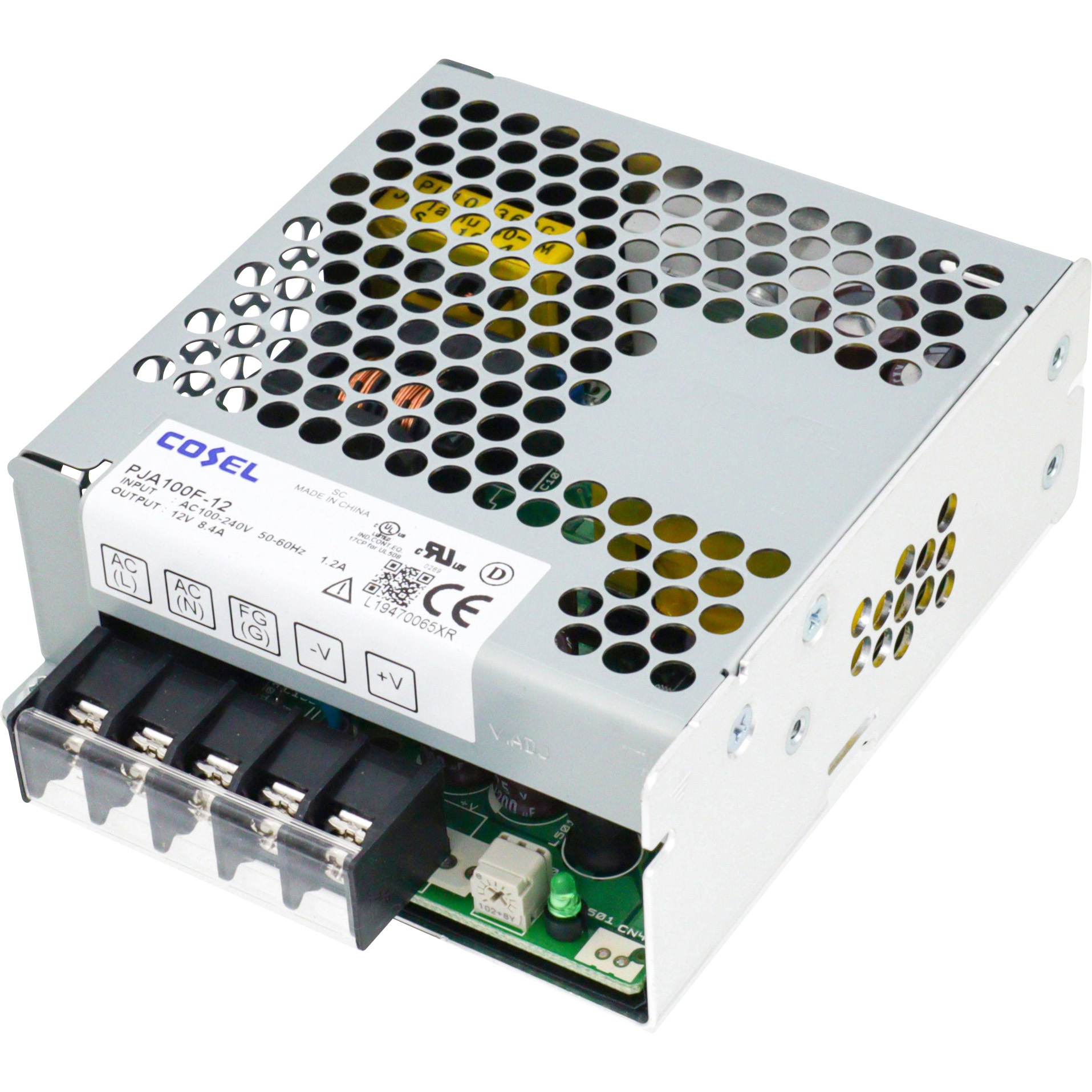 PJA100F-12 スイッチング電源 PJA シリーズ コーセル カバー付き 12
