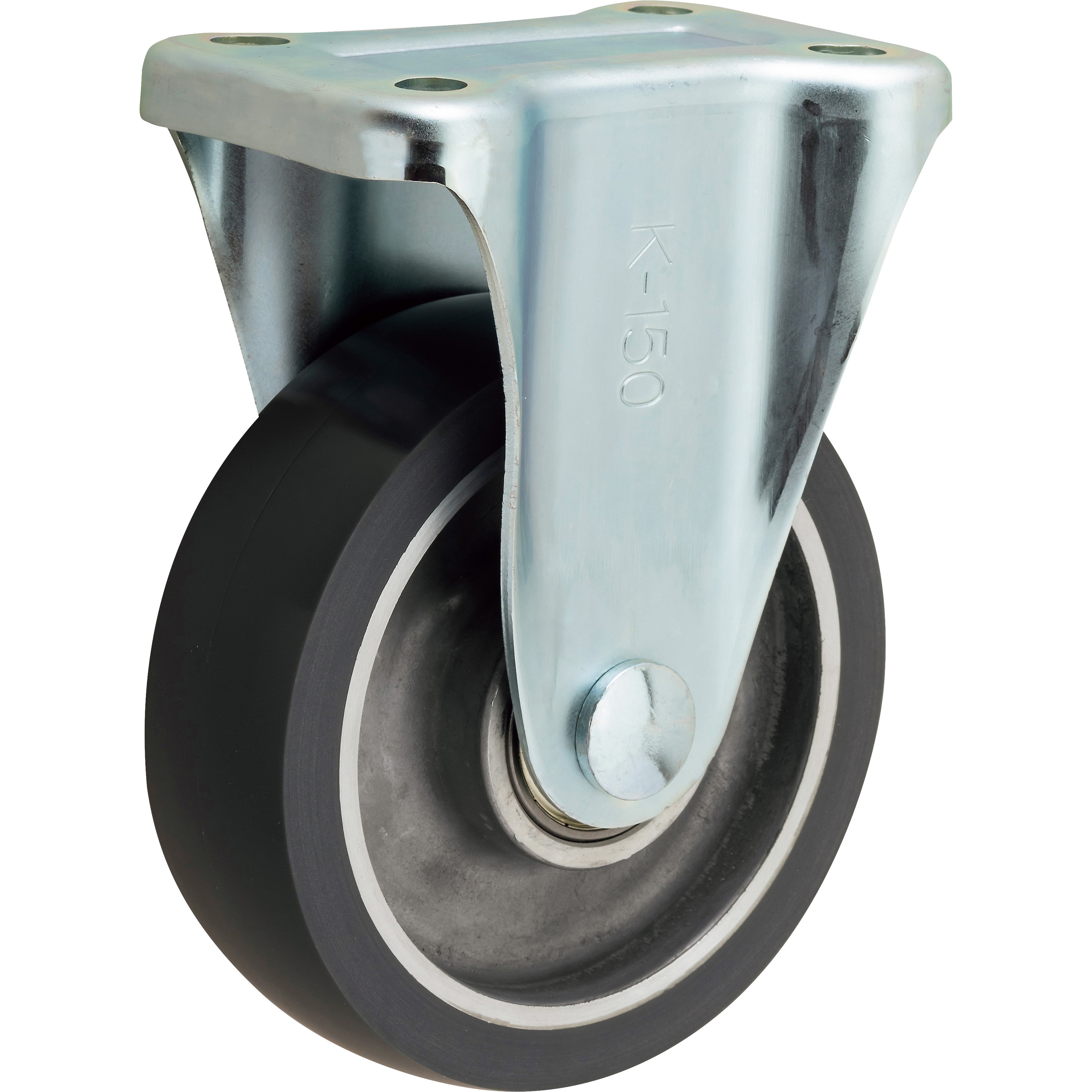 CFU-100AWK 牽引台車及び汚れ対策用キャスター アルミ芯金タイプ 固定金具付 ウレタン イノアック 車輪径100mm