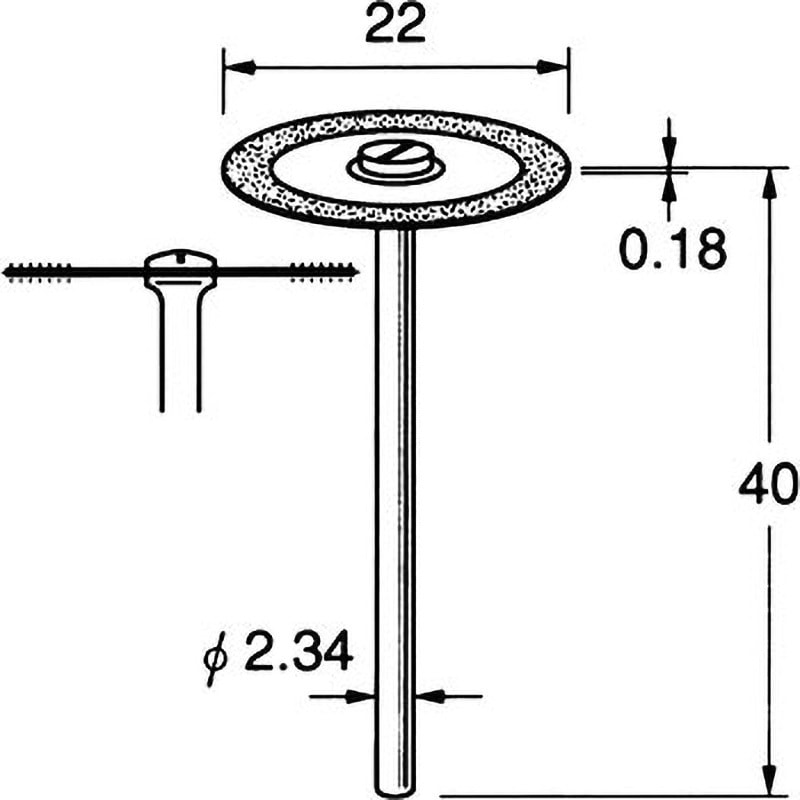 D9322 電着ダイヤモンドディスク リューター(日本精密機械工作) #500