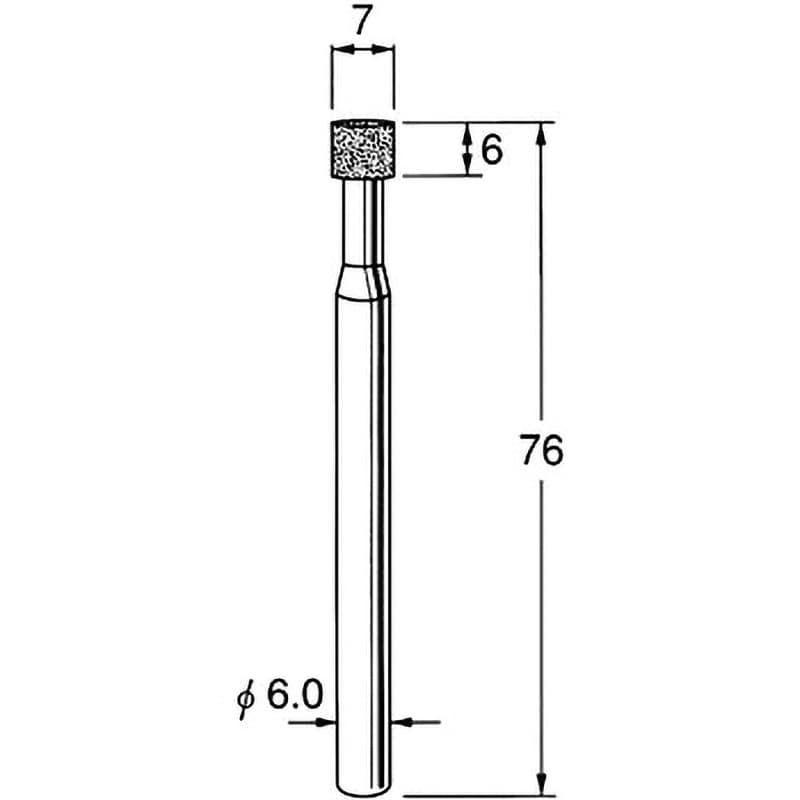 N7607 機械研削用 軸付電着ボラゾン砥石 リューター(日本精密機械工作) #170 砥石径7mm 1本 N7607 - 【通販モノタロウ】