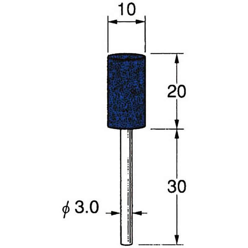 R2141 軸付セラミックゴム砥石 金属研磨用 1パック(10本) リューター