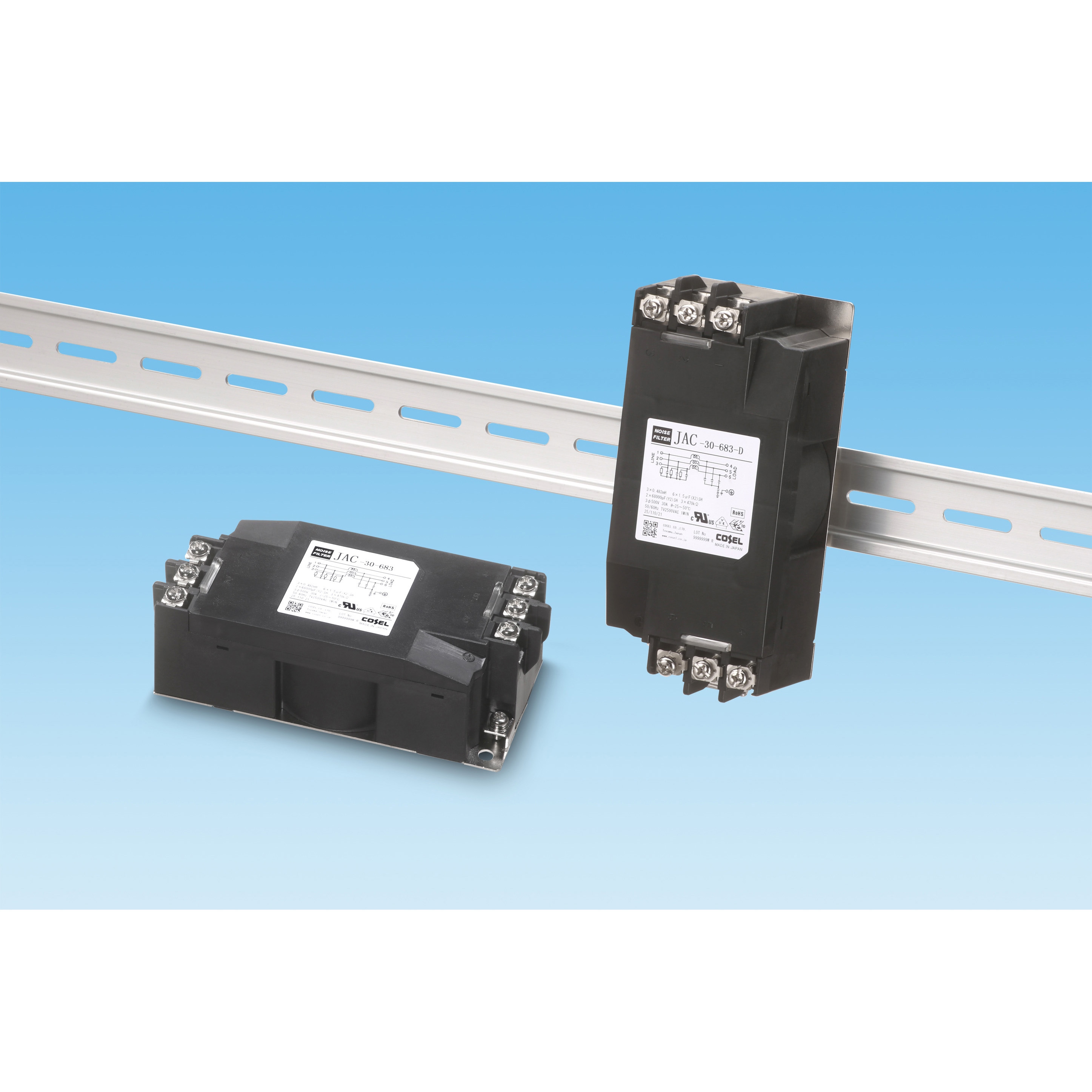 JAC-06-224 三相ノイズフィルタ JACシリーズ コーセル 定格電流6A JAC