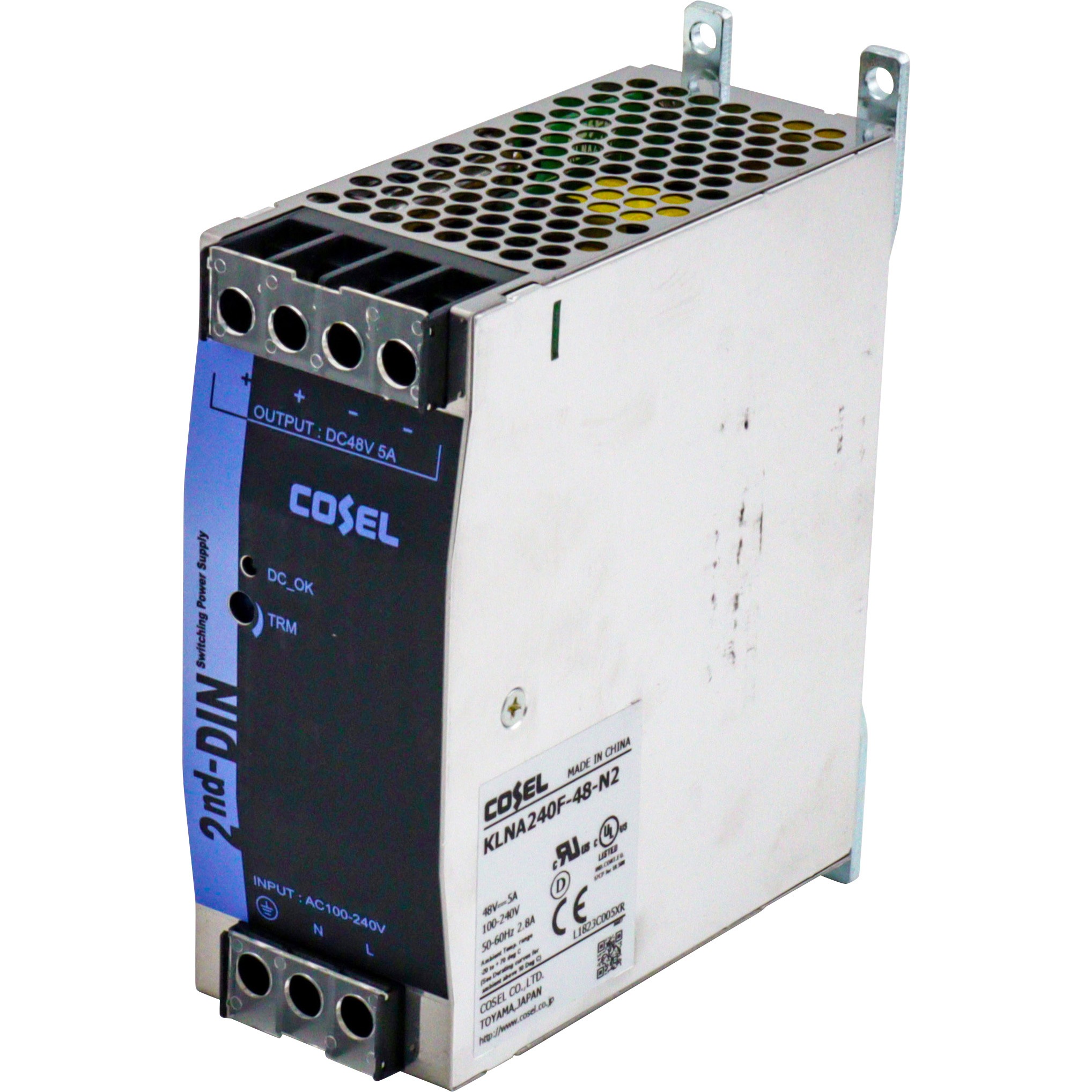 KLNA240F-48-N2 電源ユニット KLシリーズ コーセル カバー付き/DINレール直付き KLNシリーズ 240W 5A 48   KLNA240F-48-N2