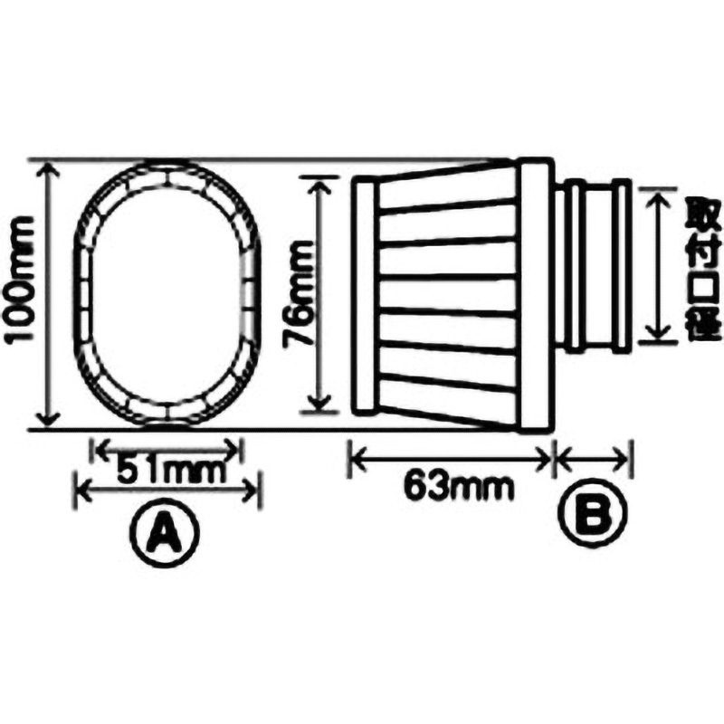 154-513 Smooth STREAM AIR STREAM オーバルフィルター 1個 PMC 【通販