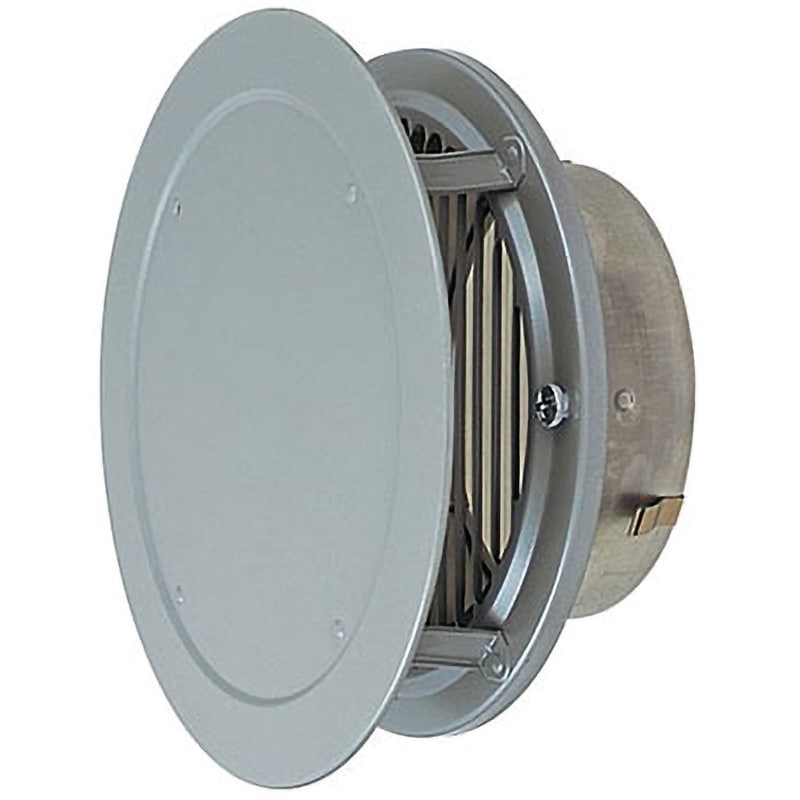 防火ダンパー付丸形防風板付ベントキャップ / (ステンレス製・ギャラリ